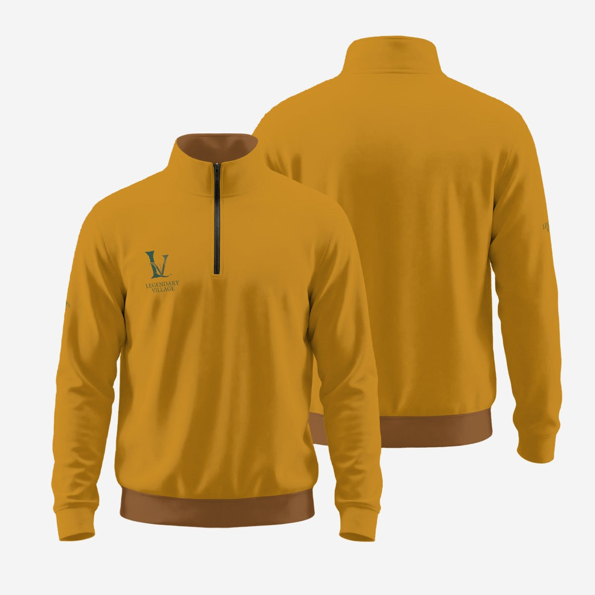 LV Color block Men's Half zip pullover