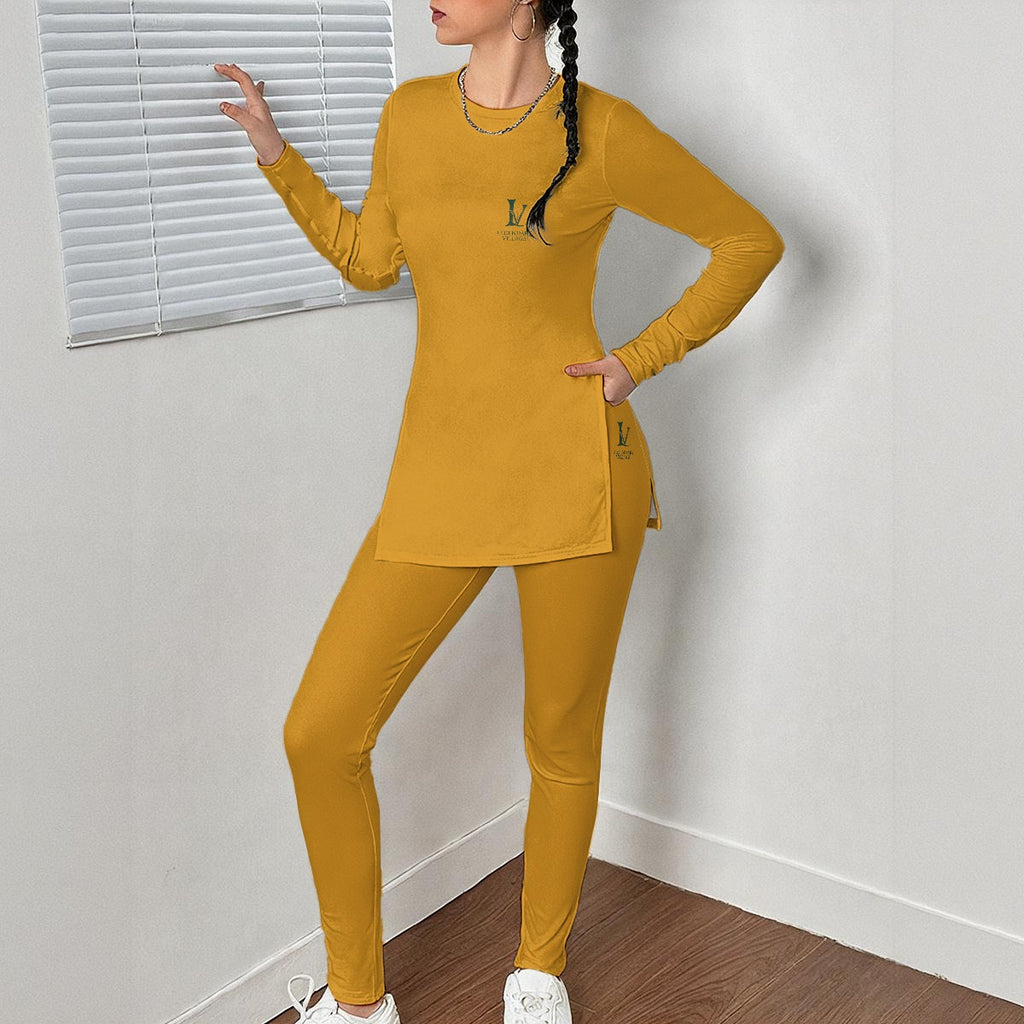 LV Signature Women's Side Split T-shirt Set