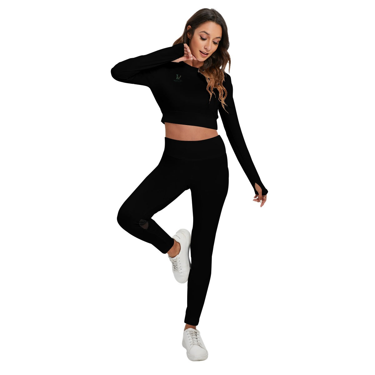 LV Signature Women's Sport Set With Backless Top And Leggings