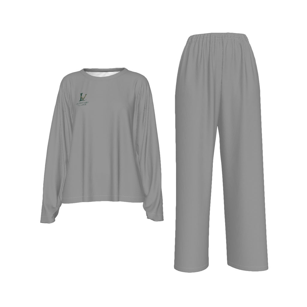 LV Signature Women's Casual Long-Sleeves Trouser Set