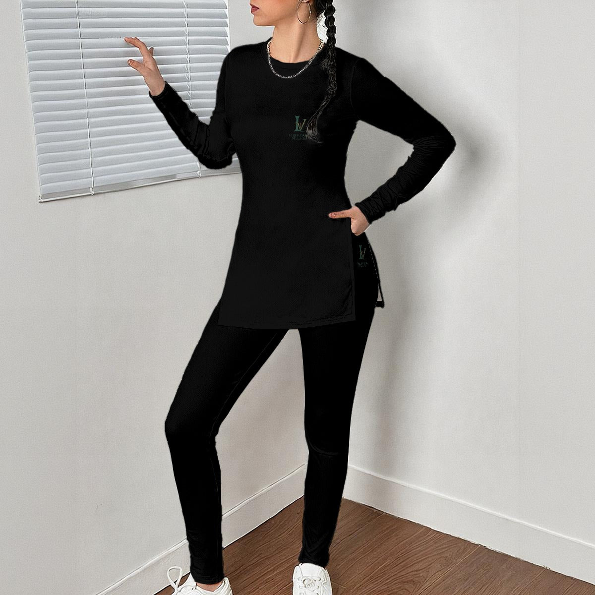 LV Signature Women's Side Split T-shirt Set