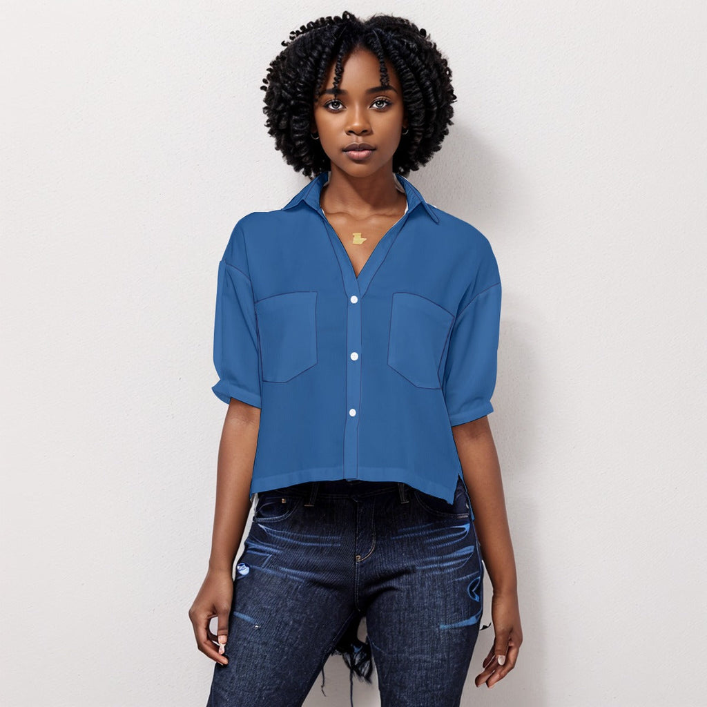 LV Signature Women's V-neck Blouse