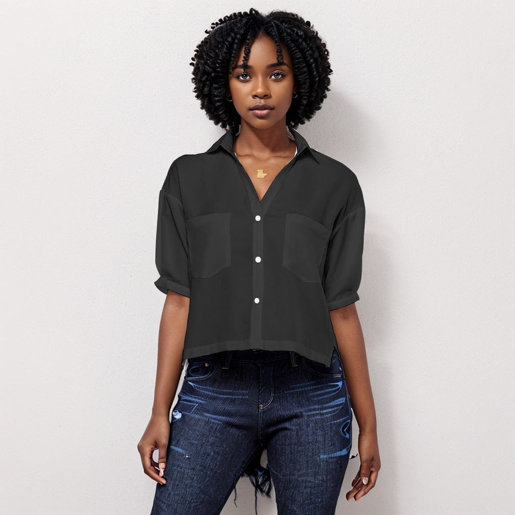 LV Signature Women's V-neck Blouse