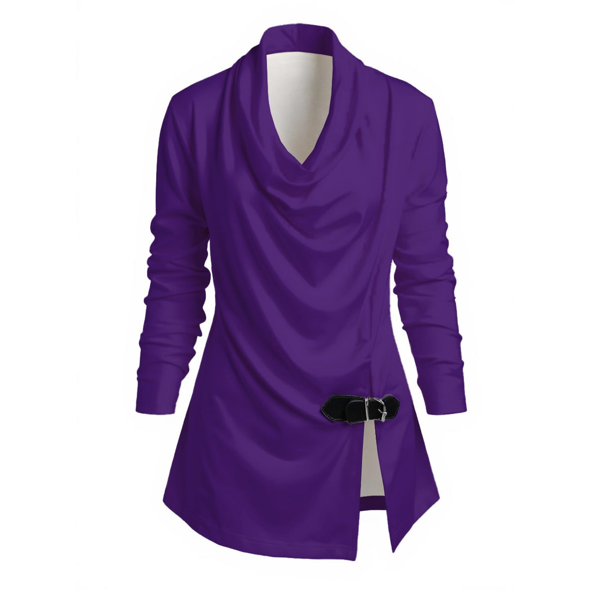 Draped in Black + Gray Women's Top