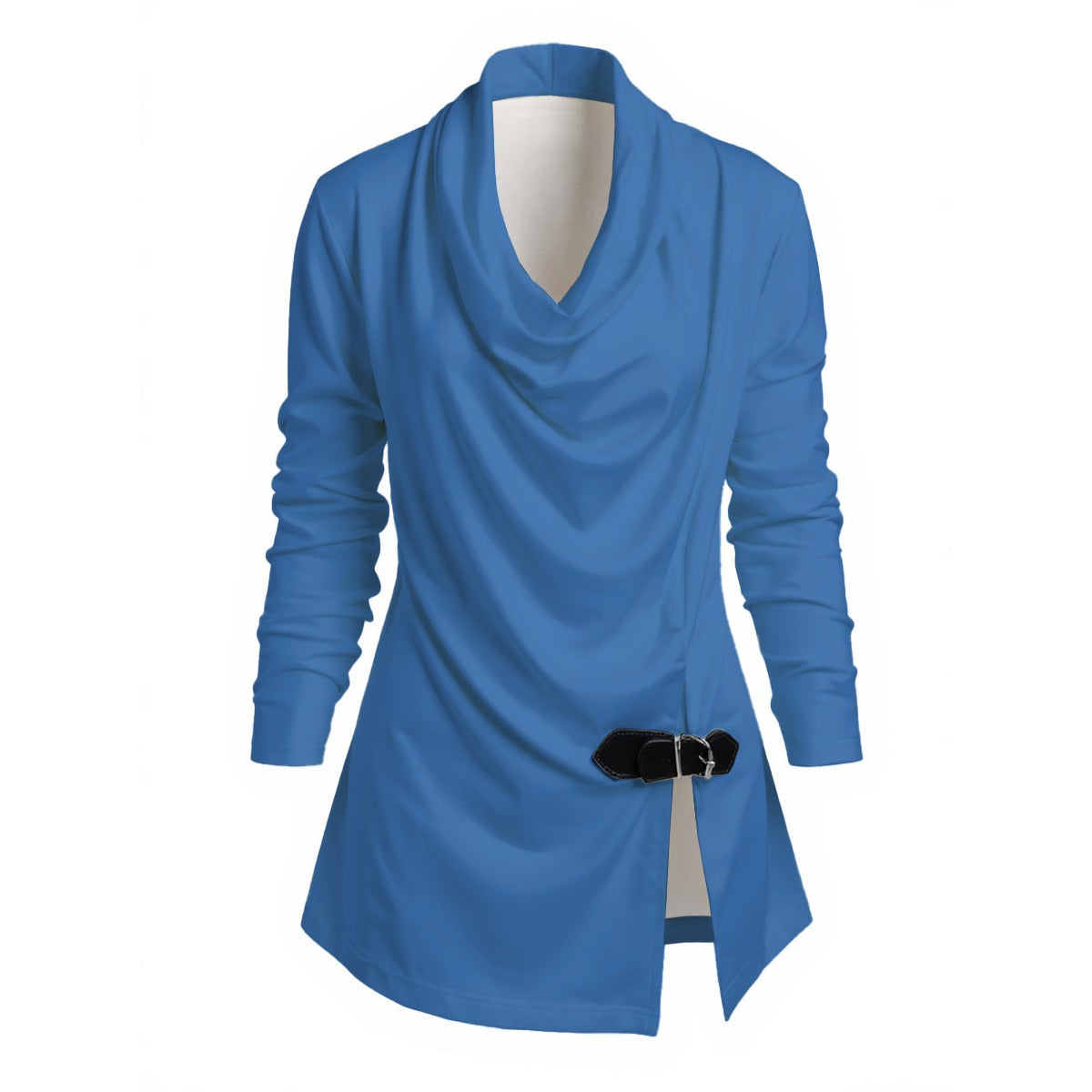Draped in Black + Gray Women's Top