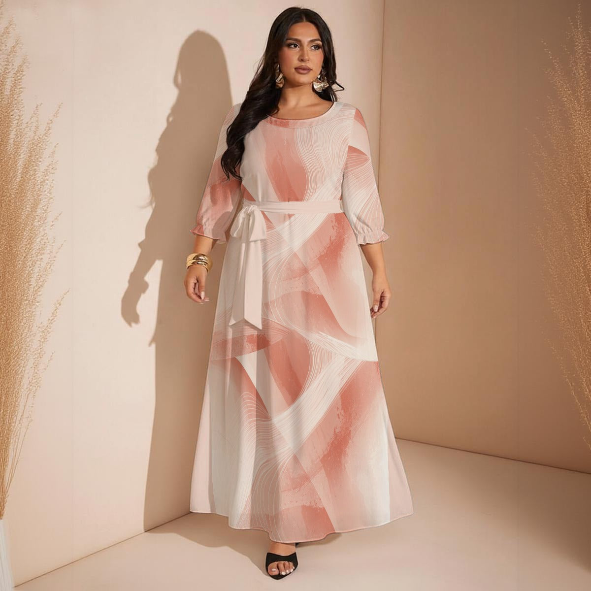 Classy but Sassy Women's Belted Maxi Dress