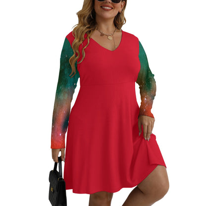 Beauty and Chaos Women's V Neck Dress