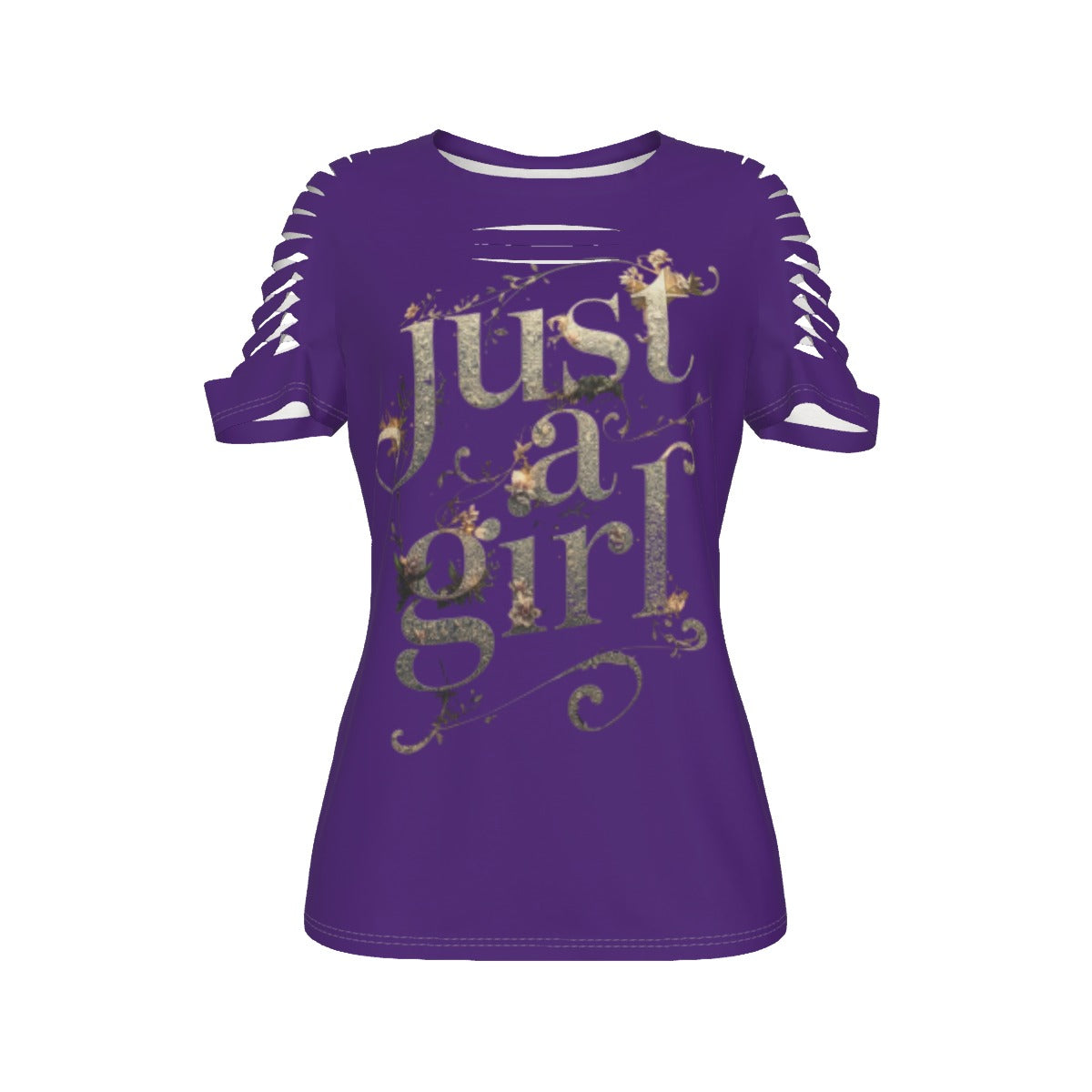 Just a girl Women's Ripped T-Shirt