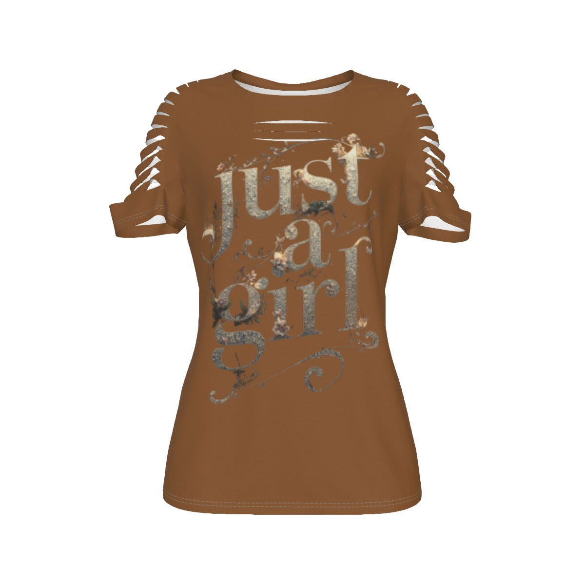 Just a girl Women's Ripped T-Shirt
