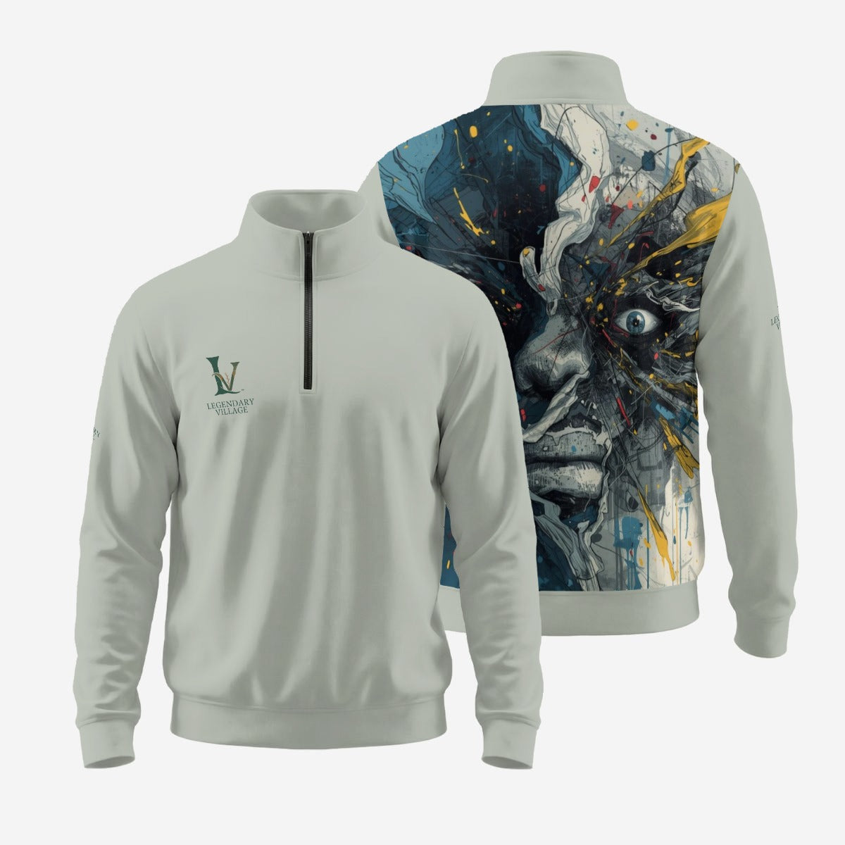 LV Anxiety in color Men's Half zip pullover