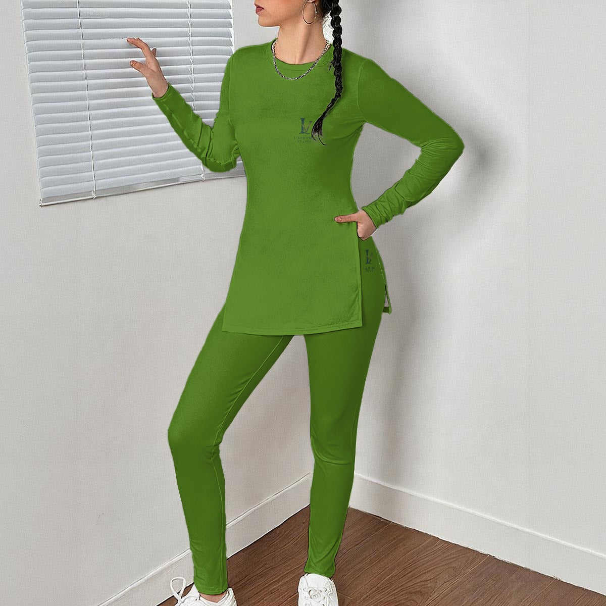 LV Signature Women's Side Split T-shirt Set