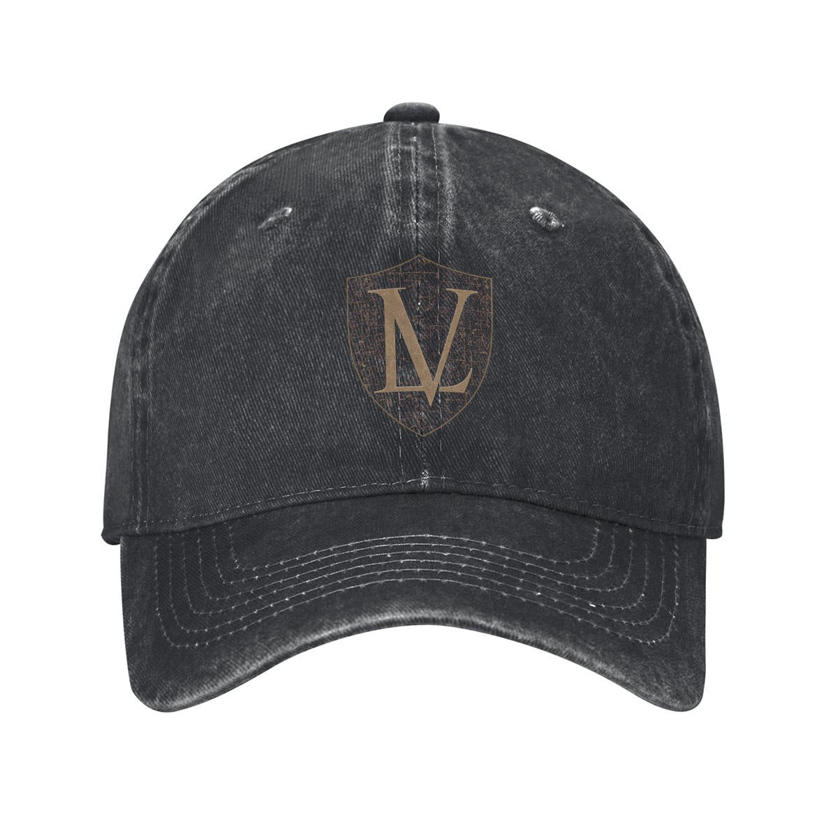 Logo Washed Denim Baseball Cap