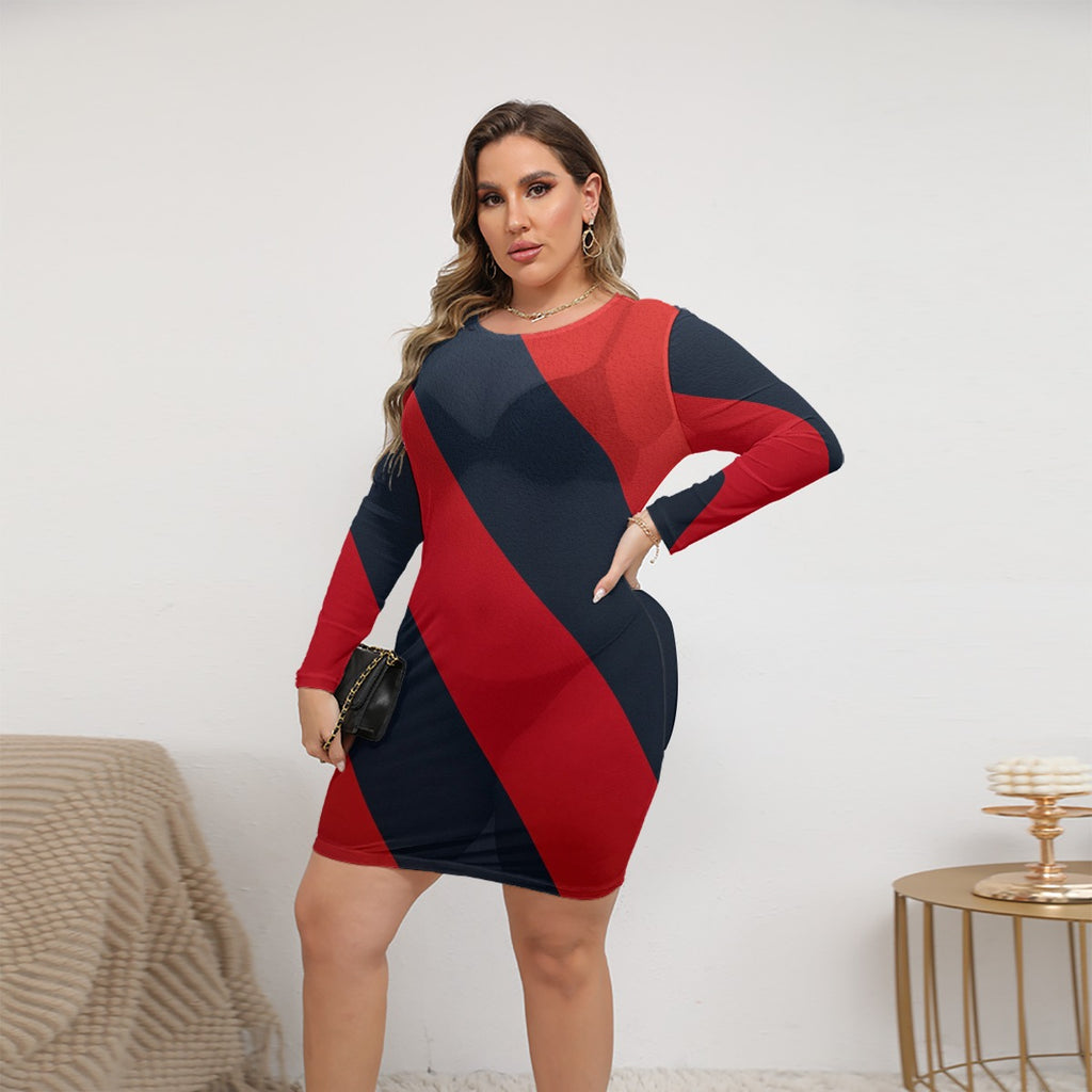 Catch Me Women's Mesh Dress (Plus Size)