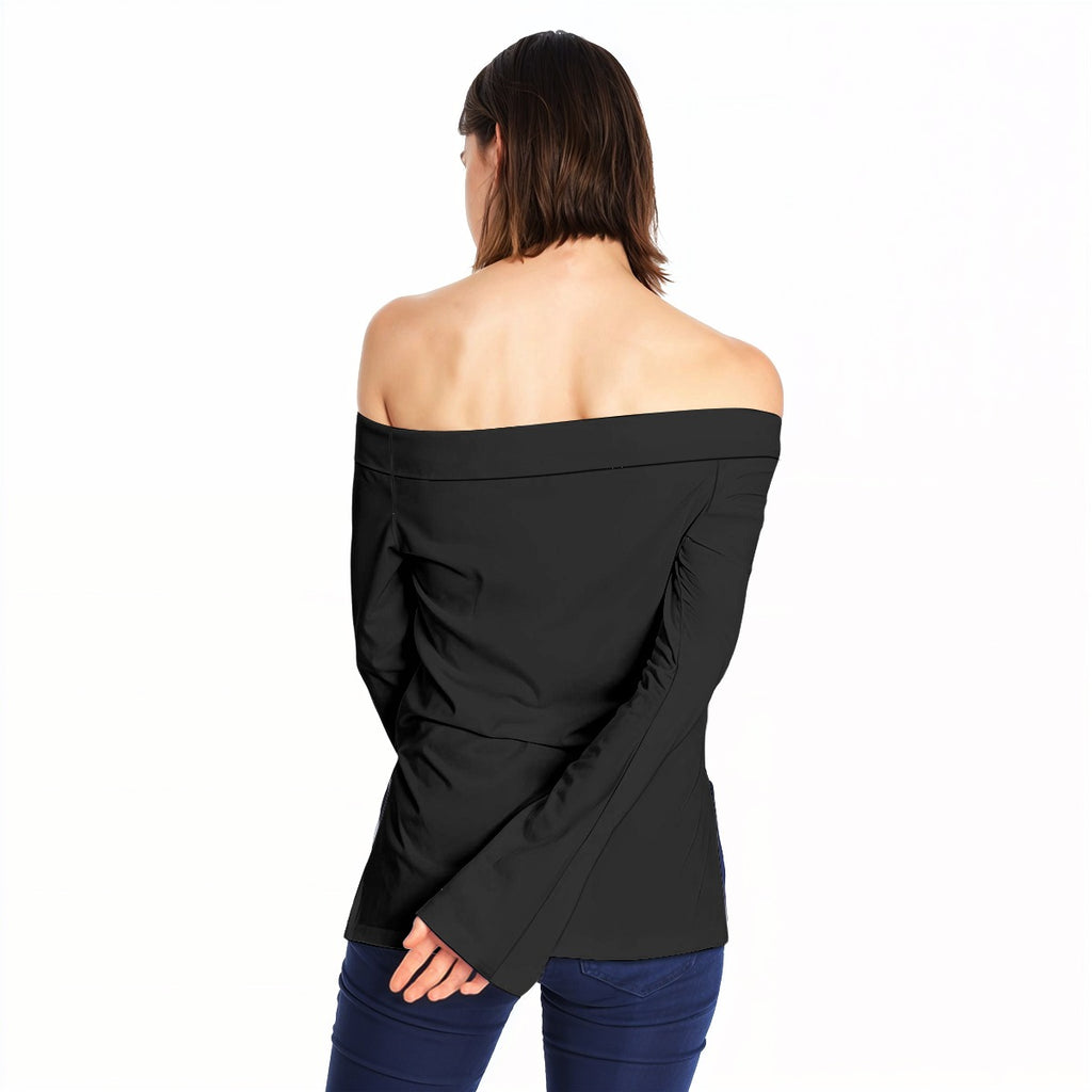 LV Women's Off-Shoulder Long Sleeve Top