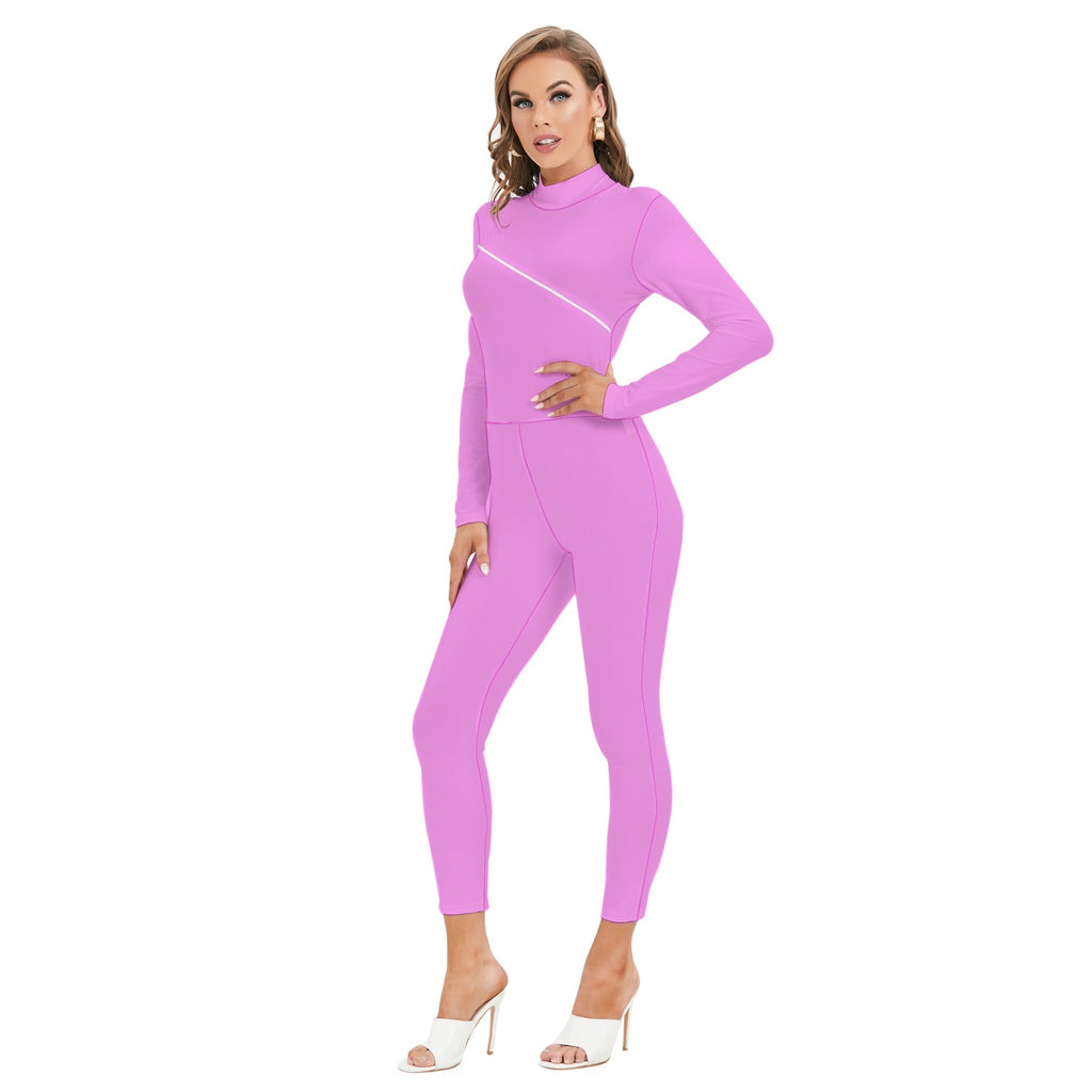 Women's Long Sleeved Catsuit with Zipper