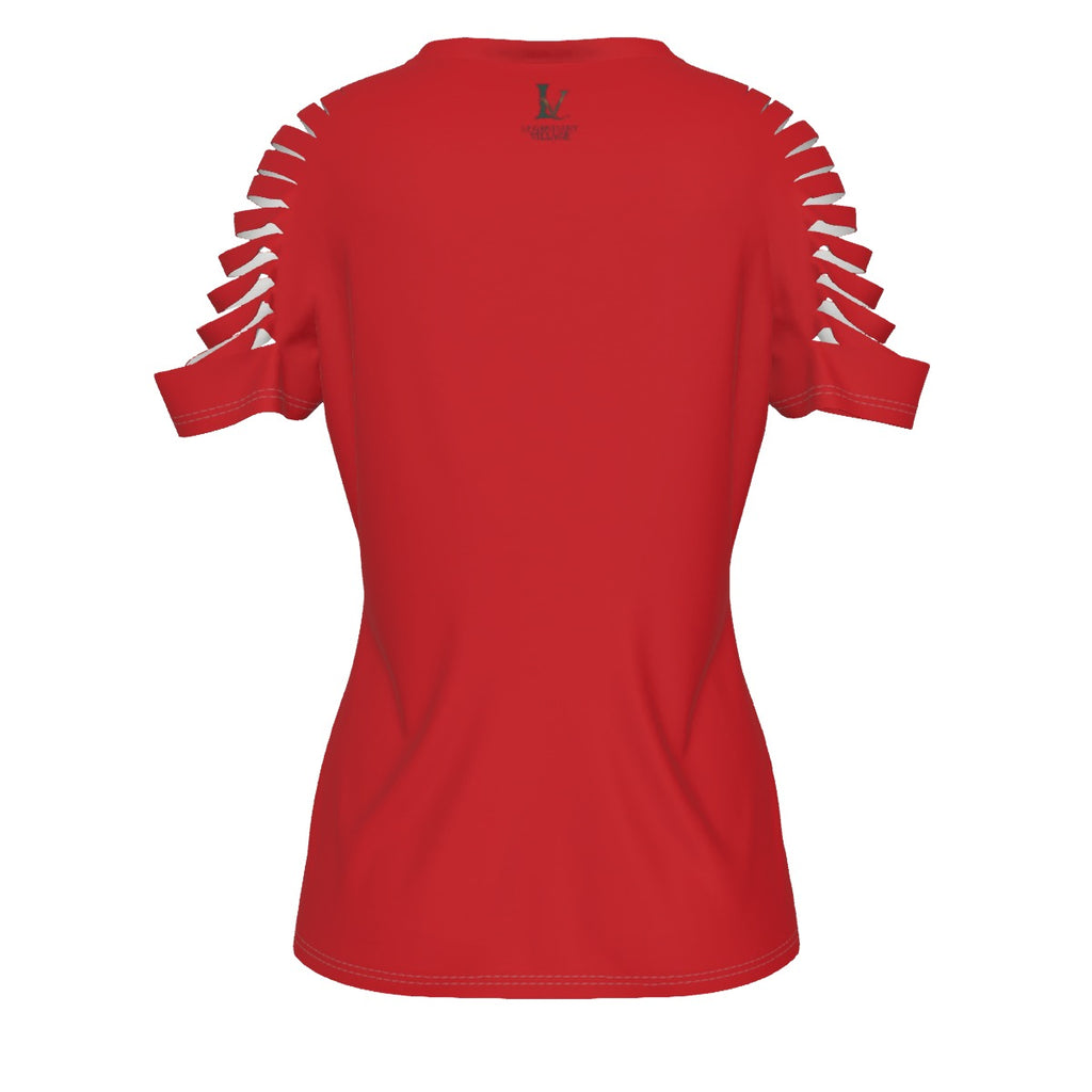 Just a girl Women's Ripped T-Shirt