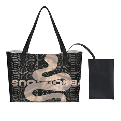 Venomous Shopping Tote Bag With Black Mini Purse