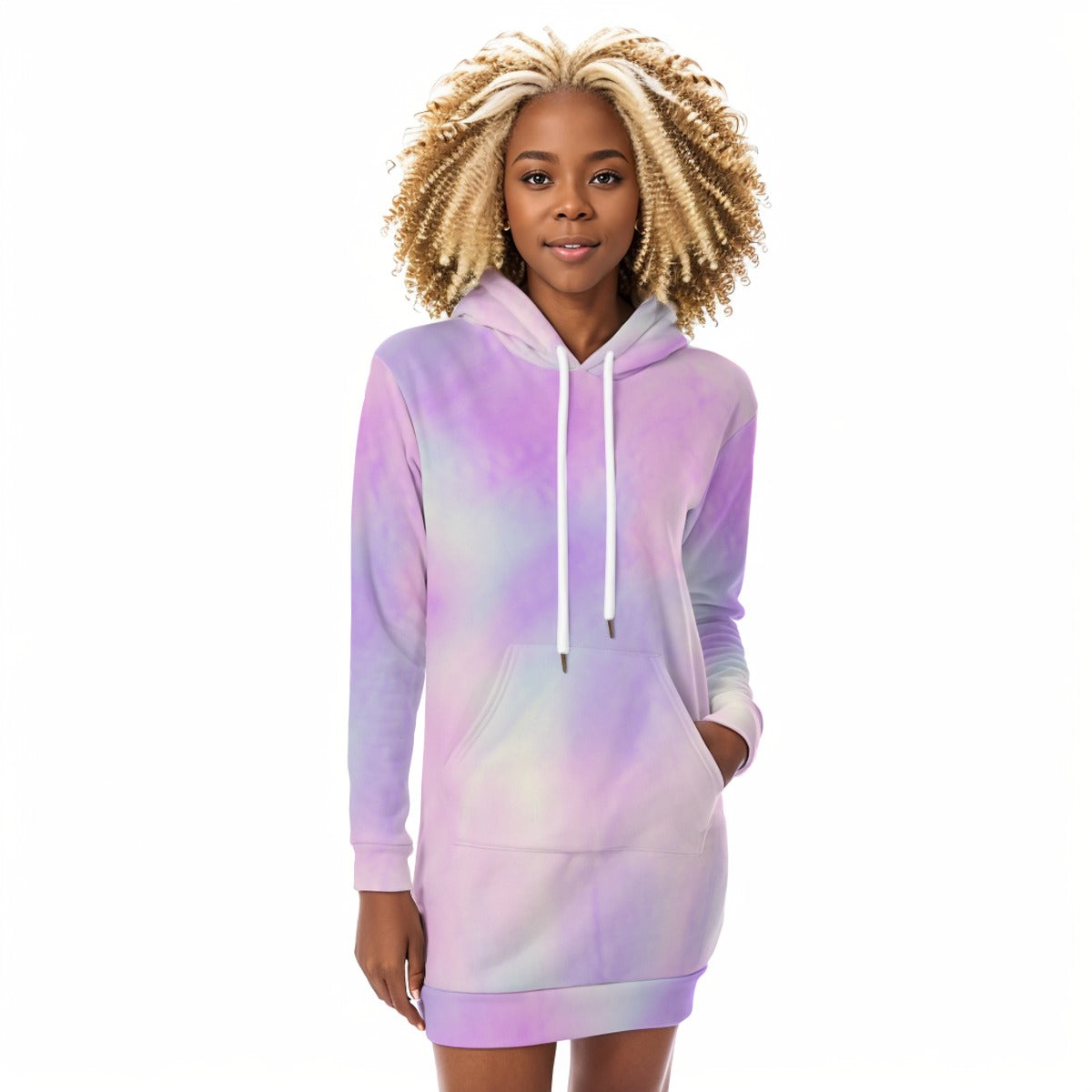 Pink fusion Women's Heavy Fleece Long Hoodie