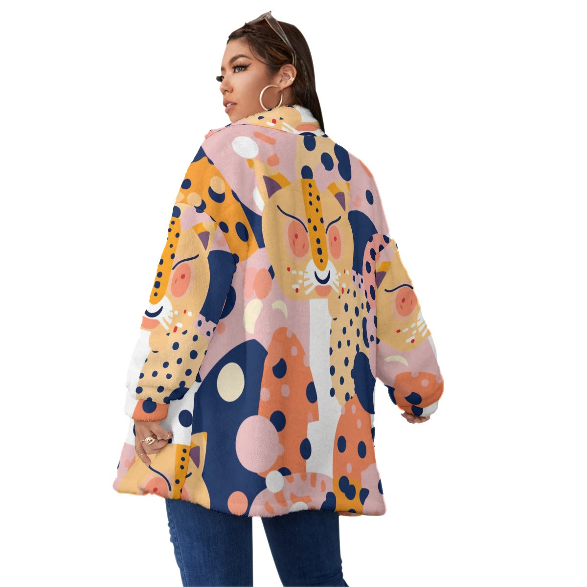 Dots and Roars Women's Fleece Coat