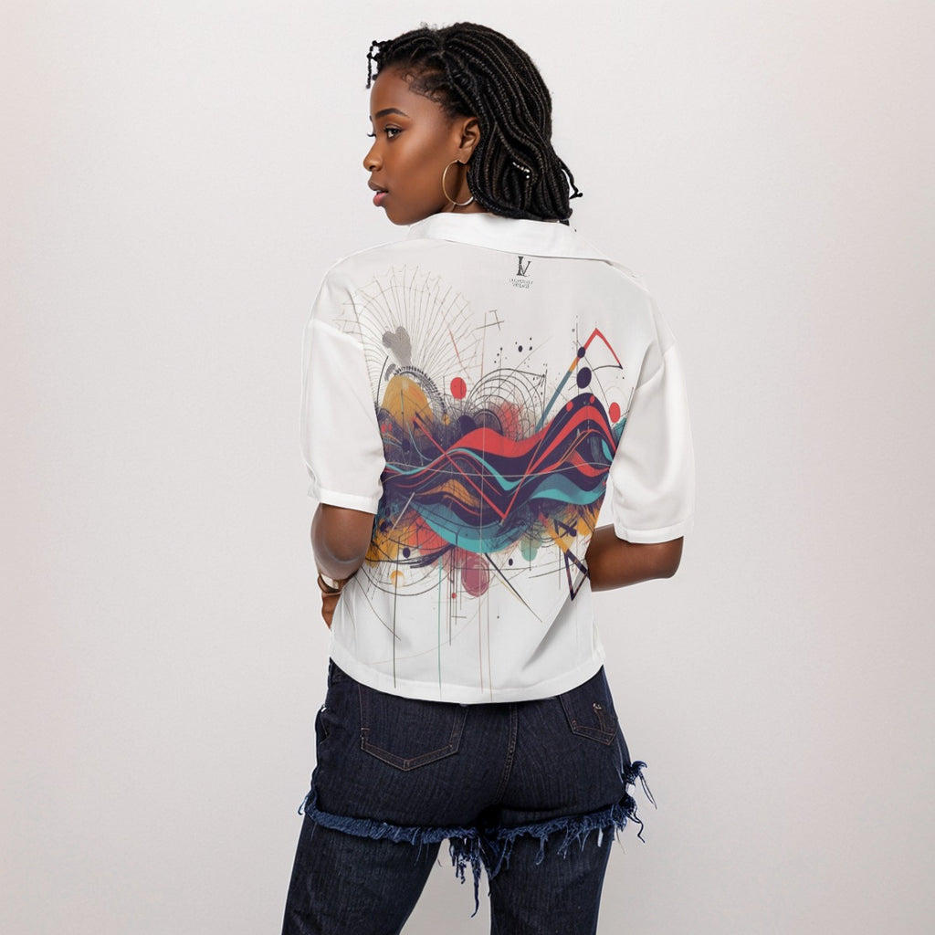LV Signature Women's V-neck Blouse