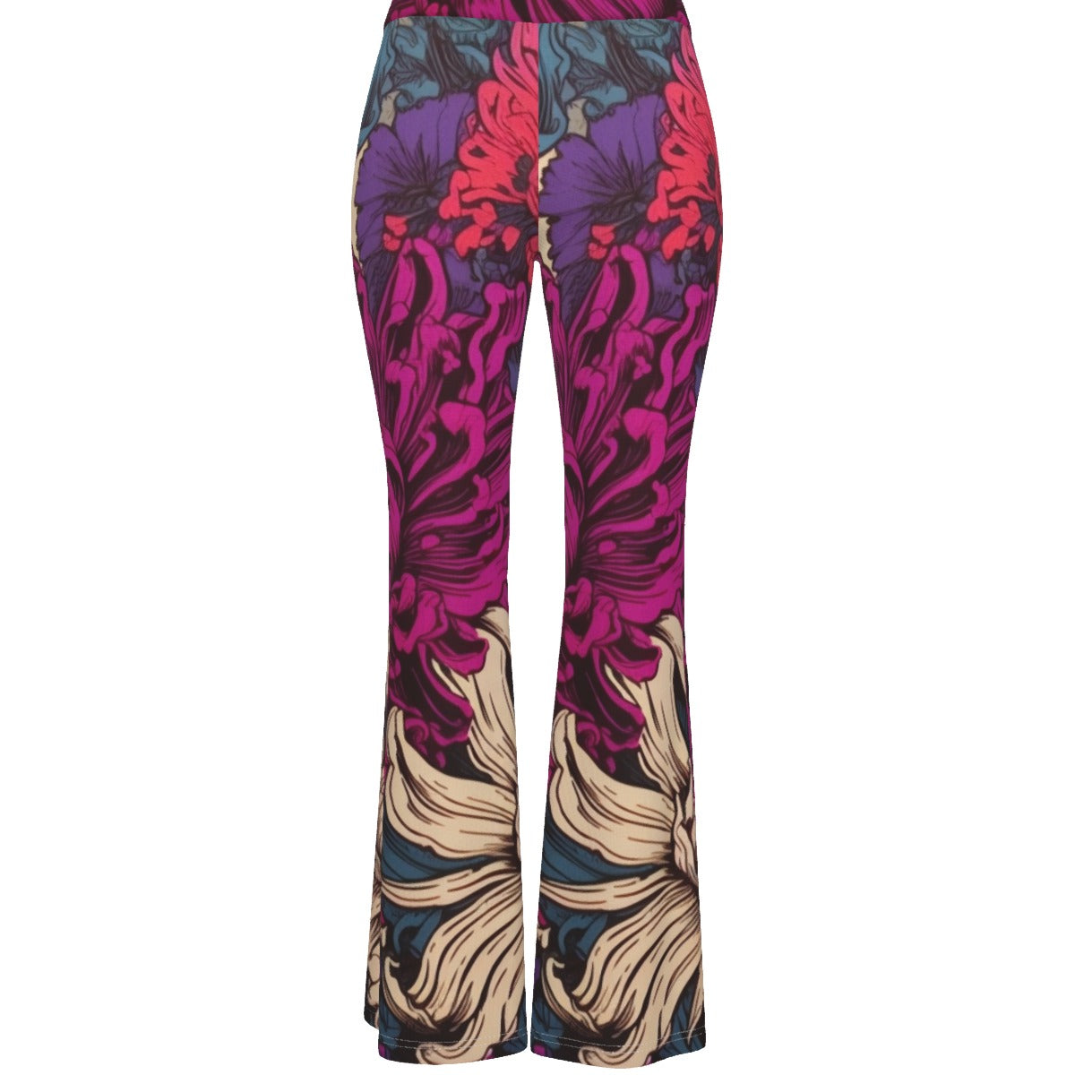 Floral Flare Women's Skinny Flare Pants