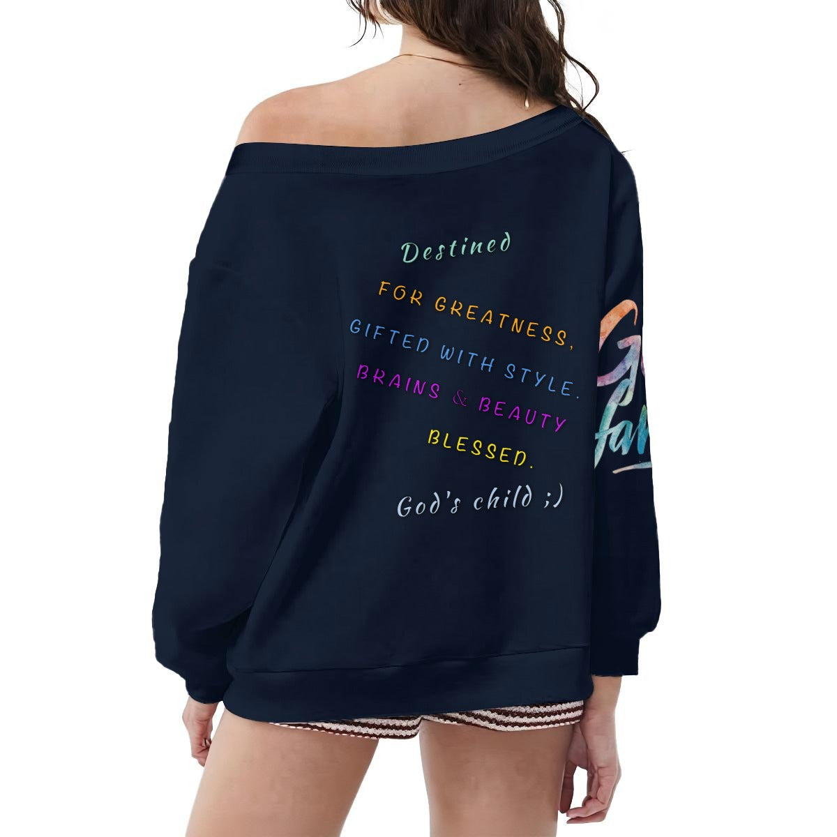 God's Child Women's Off-Shoulder Sweatshirt