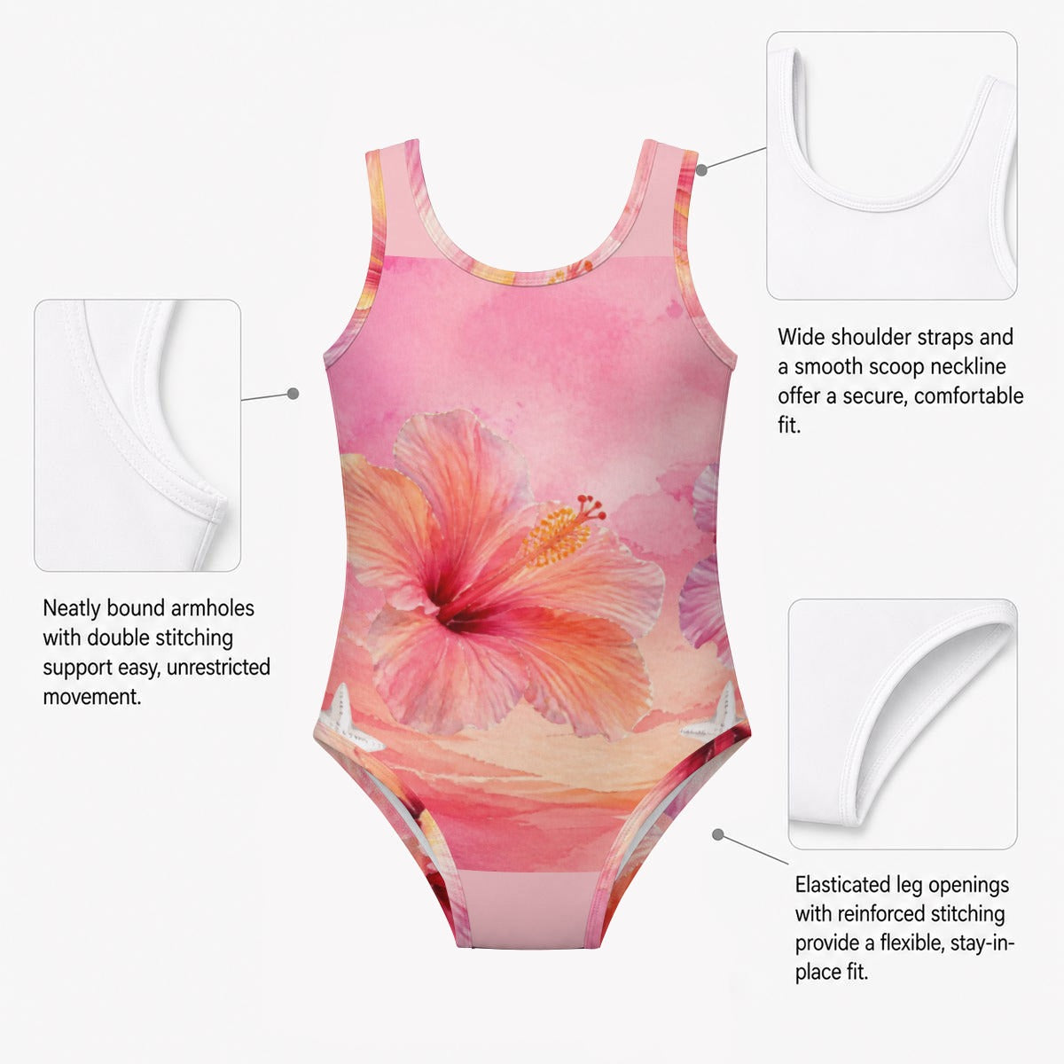 Khaiya's Hibiscus One-Piece Swimsuit