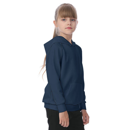 School Navy Tops Kid's Raglan Pullover Hoodie