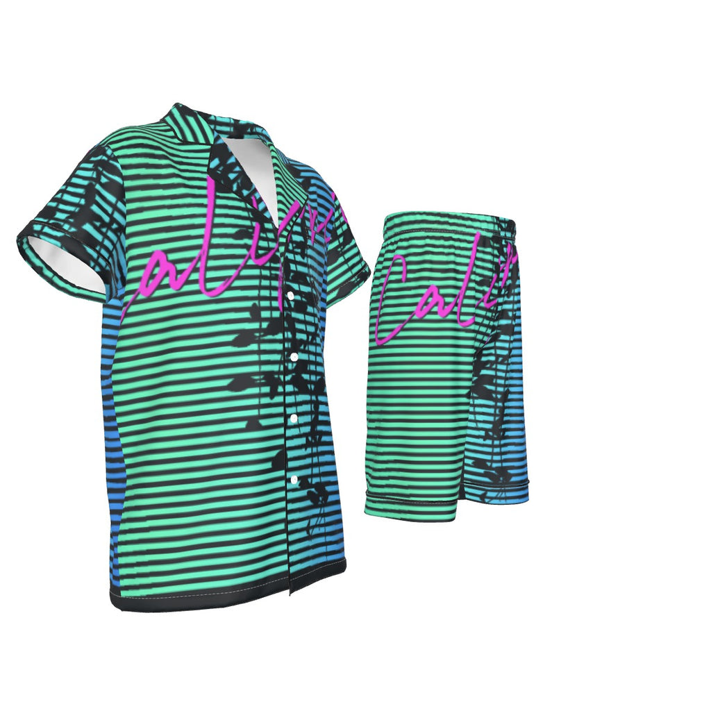 LV Kid's Imitation Silk Short Pajamas