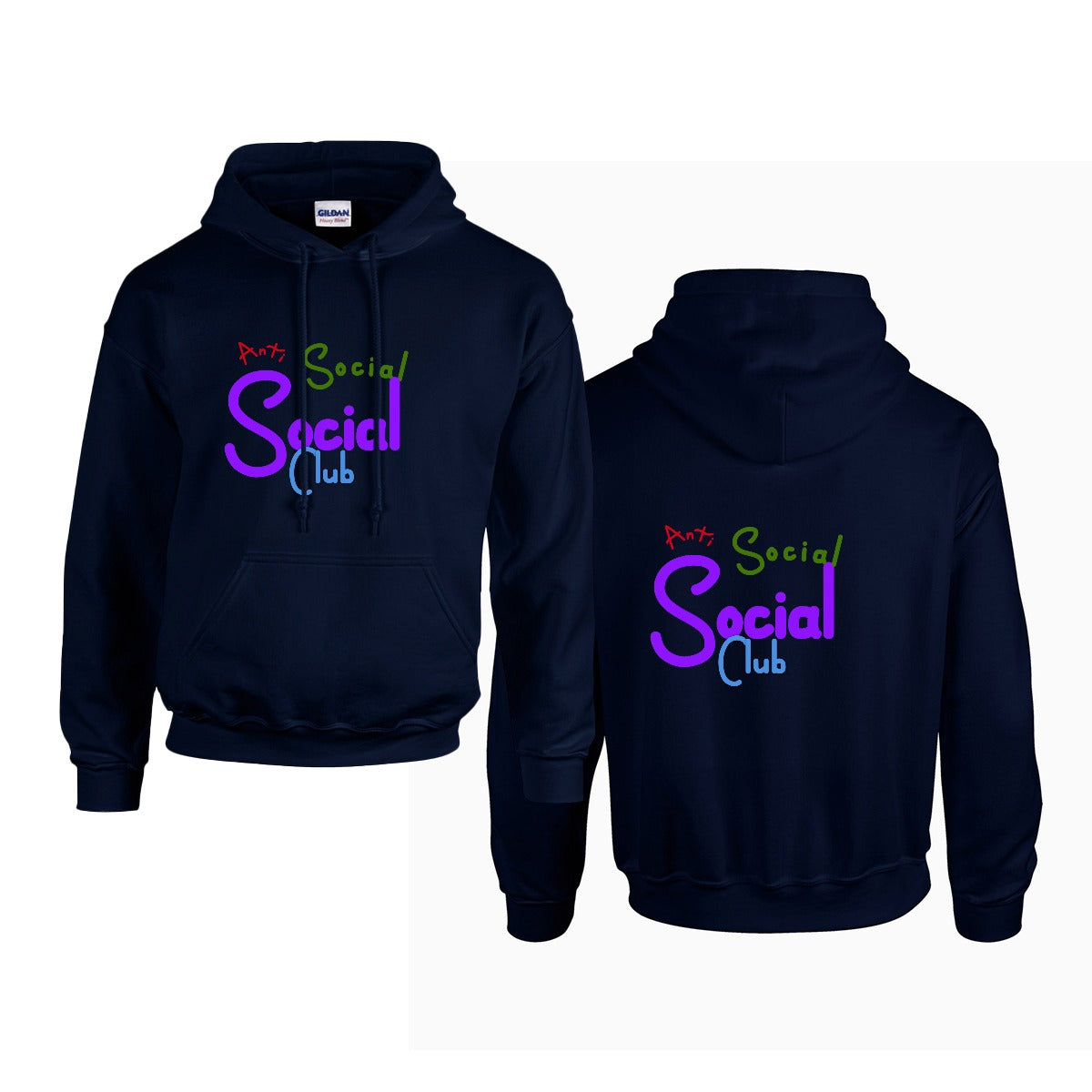 Social Club Men's Hoodie For The USA |Gildan 18500  Double DTF