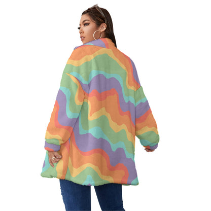 Colorful Carnival Women's Fleece Coat