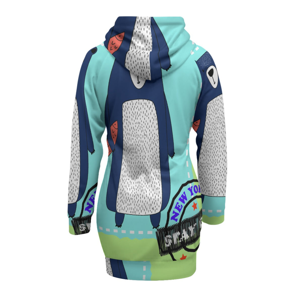 Berry Blue Pullover Hoodie Dress