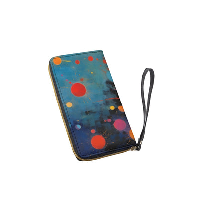 Splat Long Wallet With Black Hand Strap