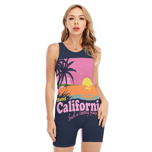 Hotel California Women's Sleeveless One-piece Swimsuit