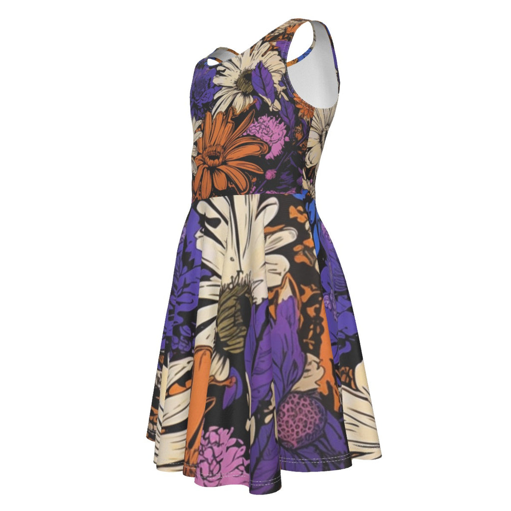 Ultimate Flowers Kid's Sleeveless Vest Dress