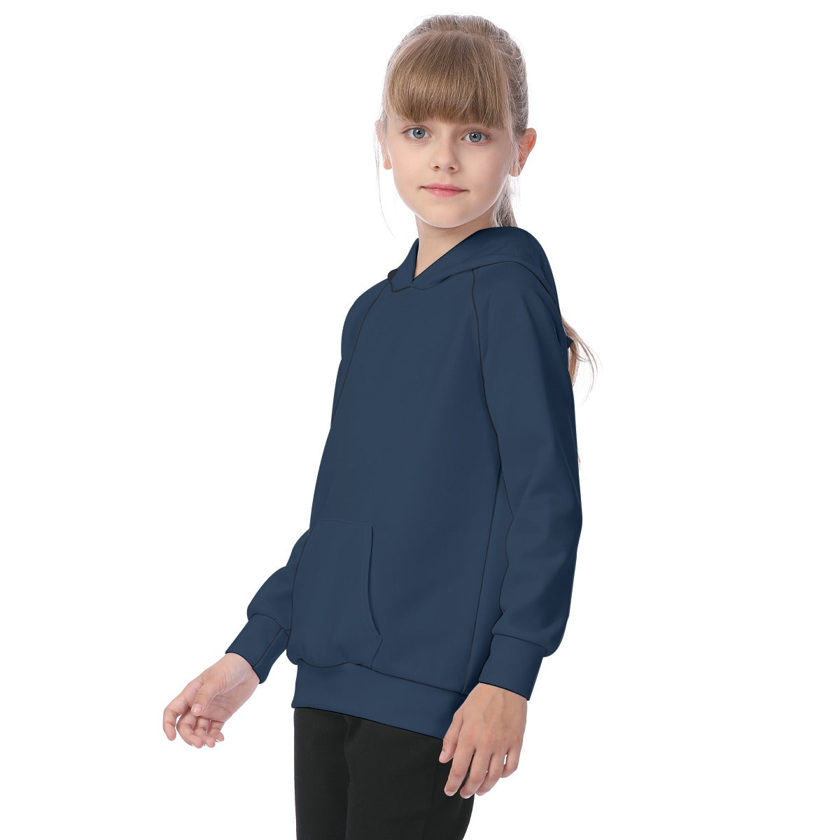 School Navy Tops Kid's Raglan Pullover Hoodie