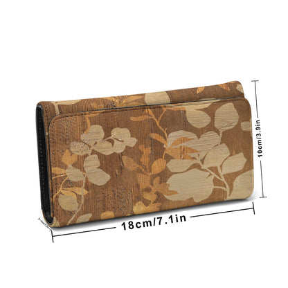 Wood Leaves Foldable Wallet