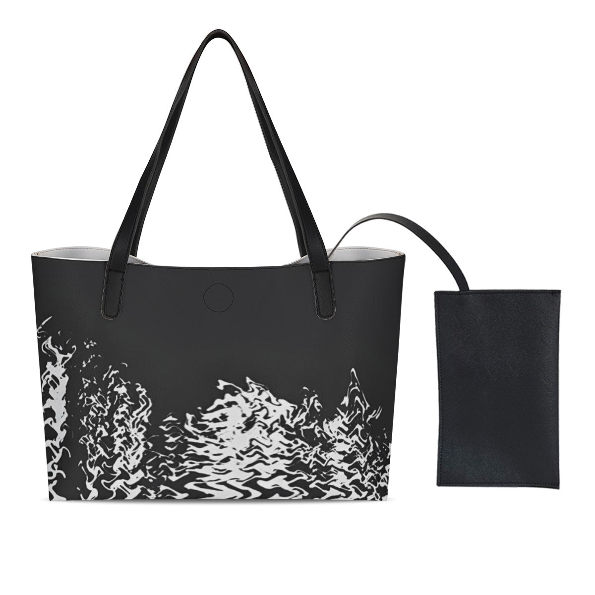 Melancholy Shopping Tote Bag With Black Mini Purse