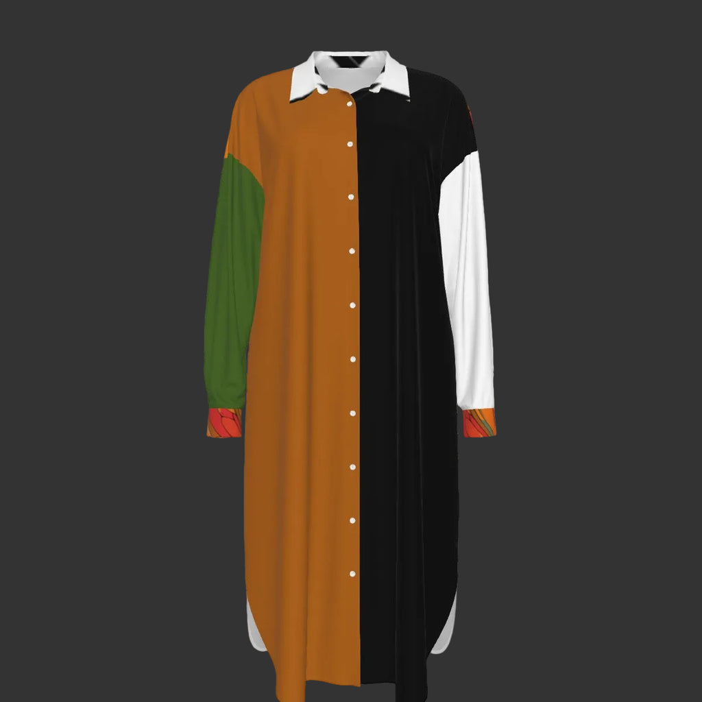 Paintbrush  Women's Long Shirt Dress