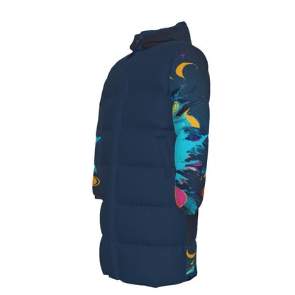 Blued Unisex Long Down Jacket