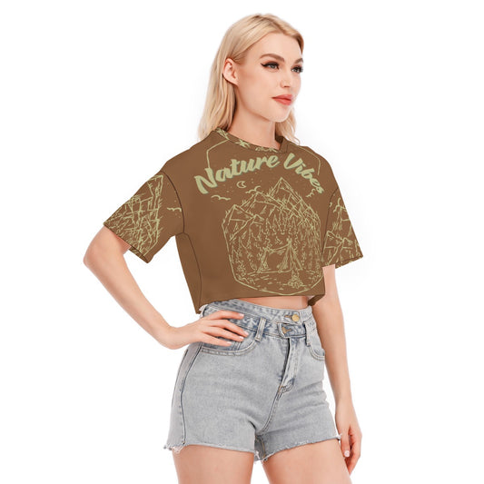 Natural Vibes Women's Cropped T-shirt | 190GSM Cotton