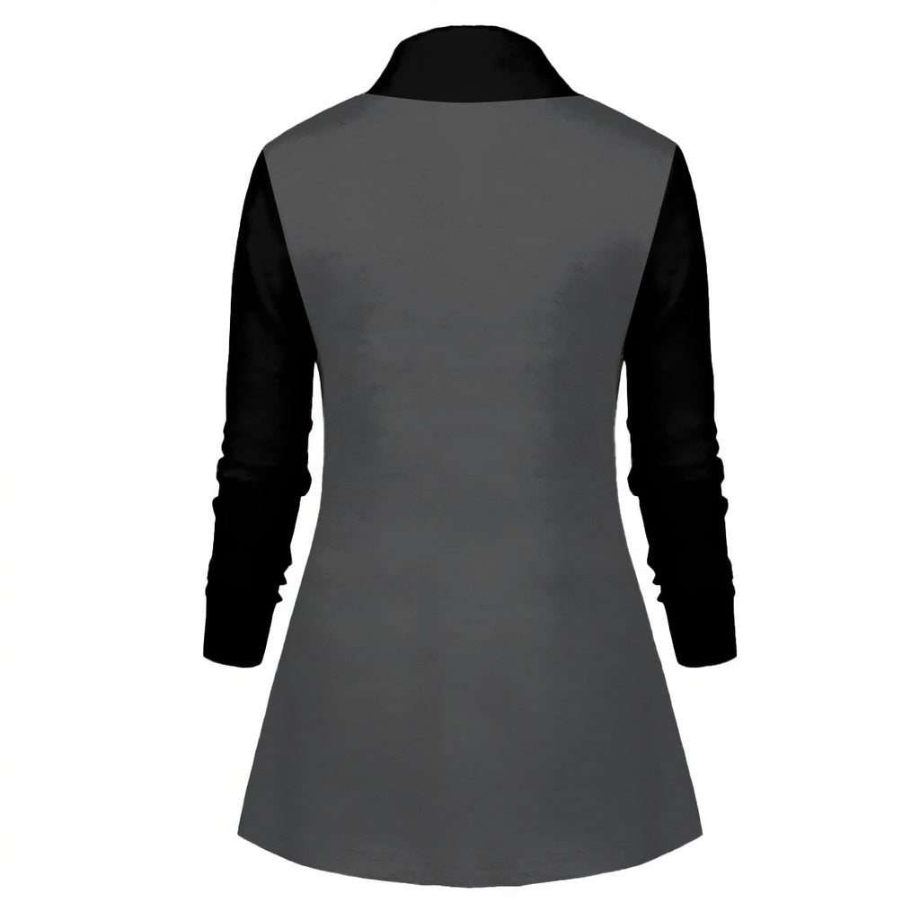 Draped in Black + Gray Women's Top