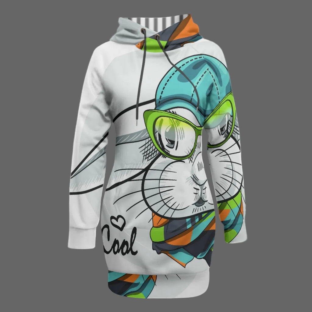 Say Hello Pullover Hoodie Dress