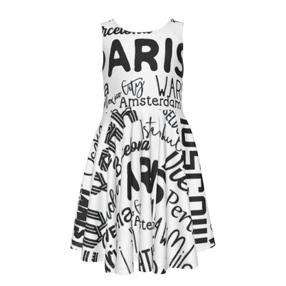 All over the world Kid's Sleeveless Vest Dress