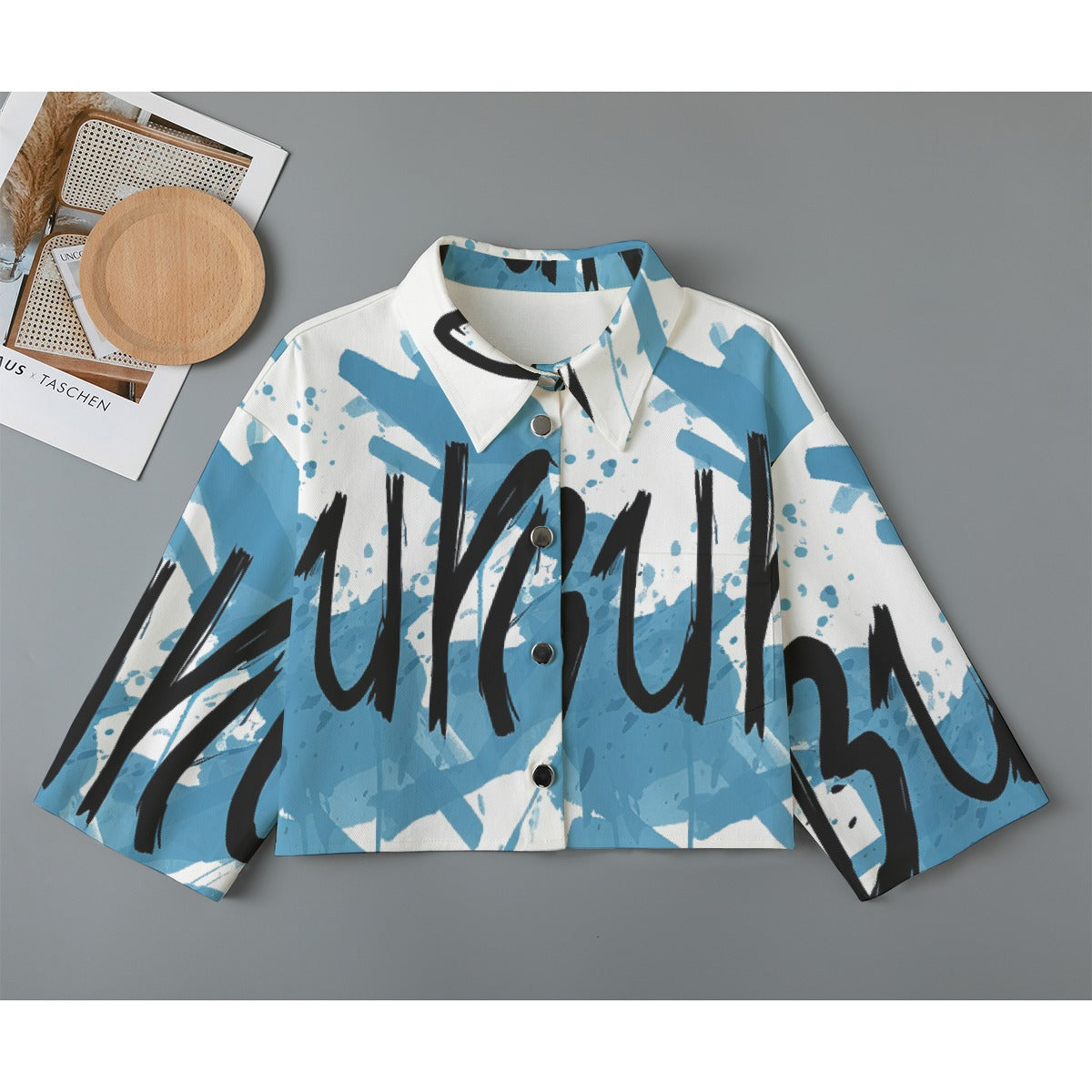 Blue Ink Women's Cropped Jacket