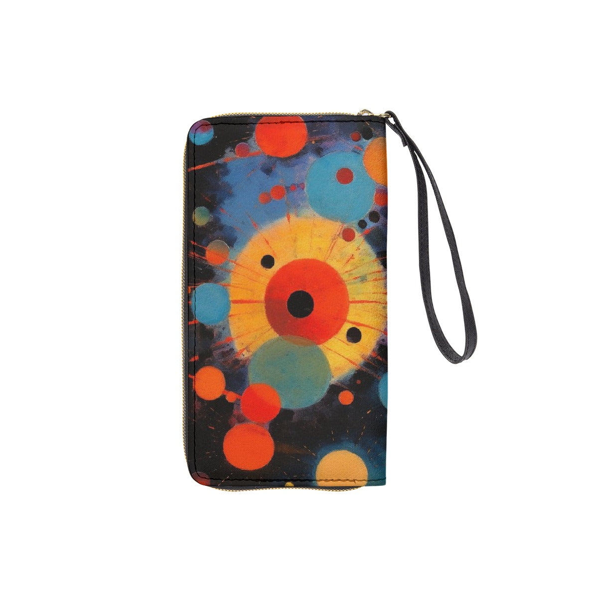 Splat Long Wallet With Black Hand Strap