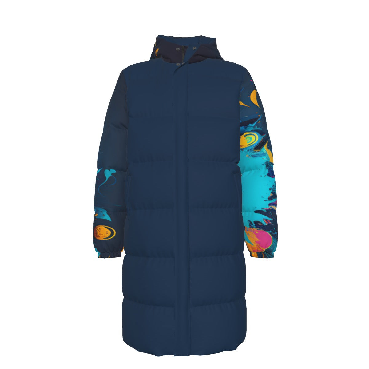 Blued Unisex Long Down Jacket