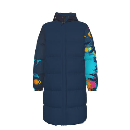 Blued Unisex Long Down Jacket