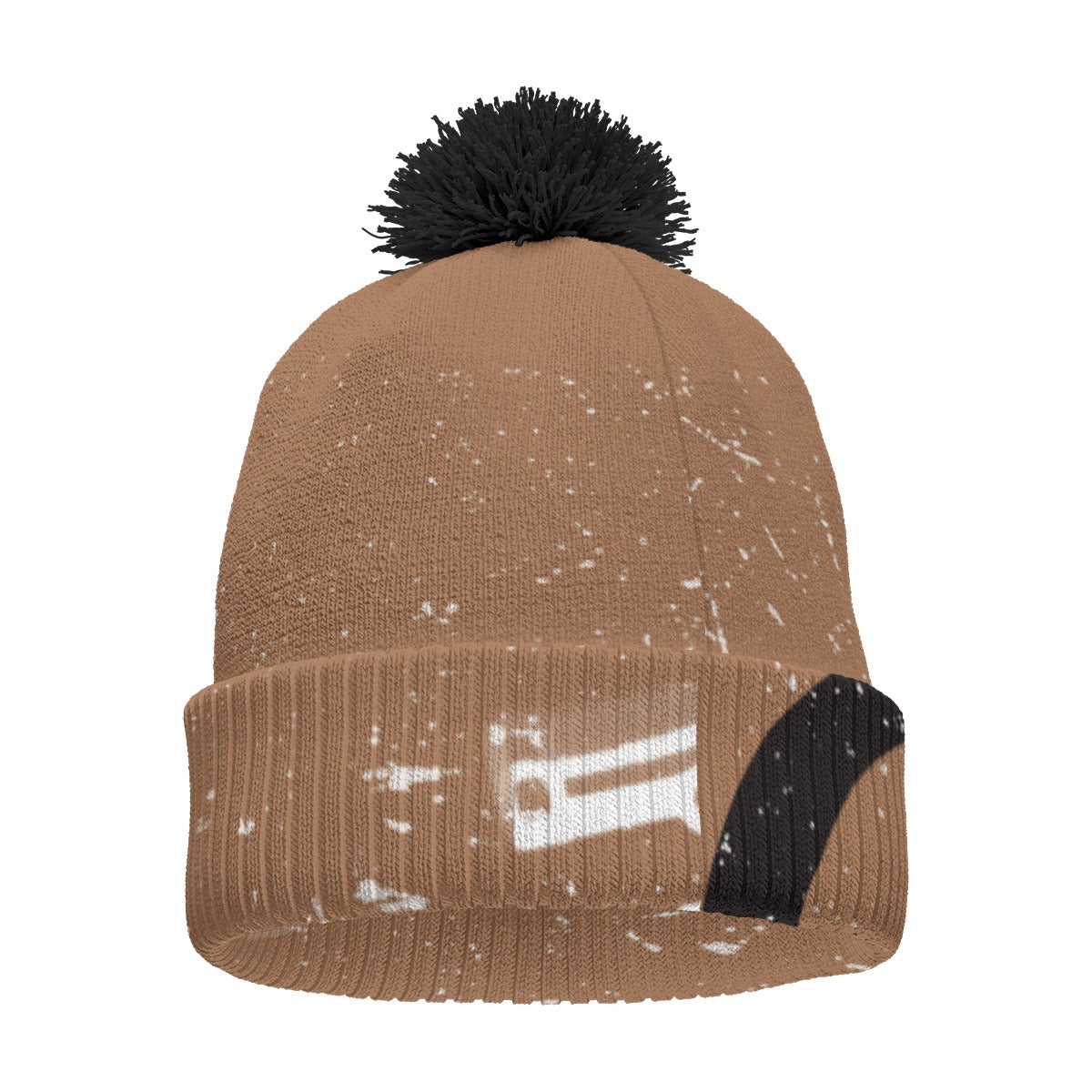 Splash Debris Pom Pom Beanie