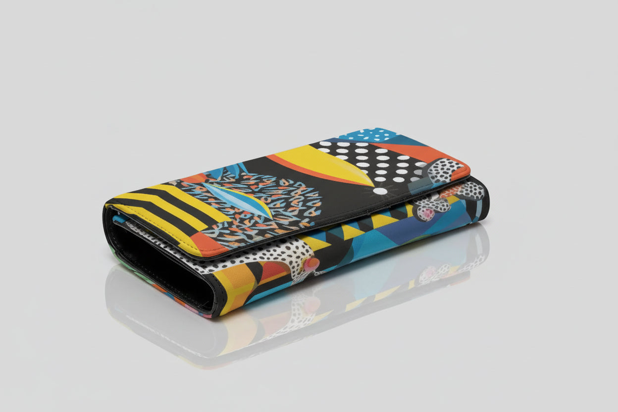 Lines and Dots Foldable Wallet